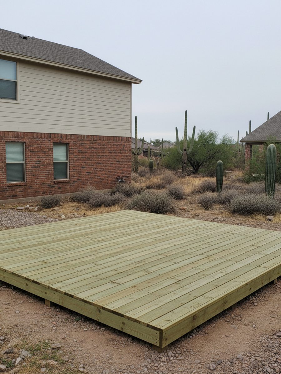 Western Deck Solutions crew working on a home